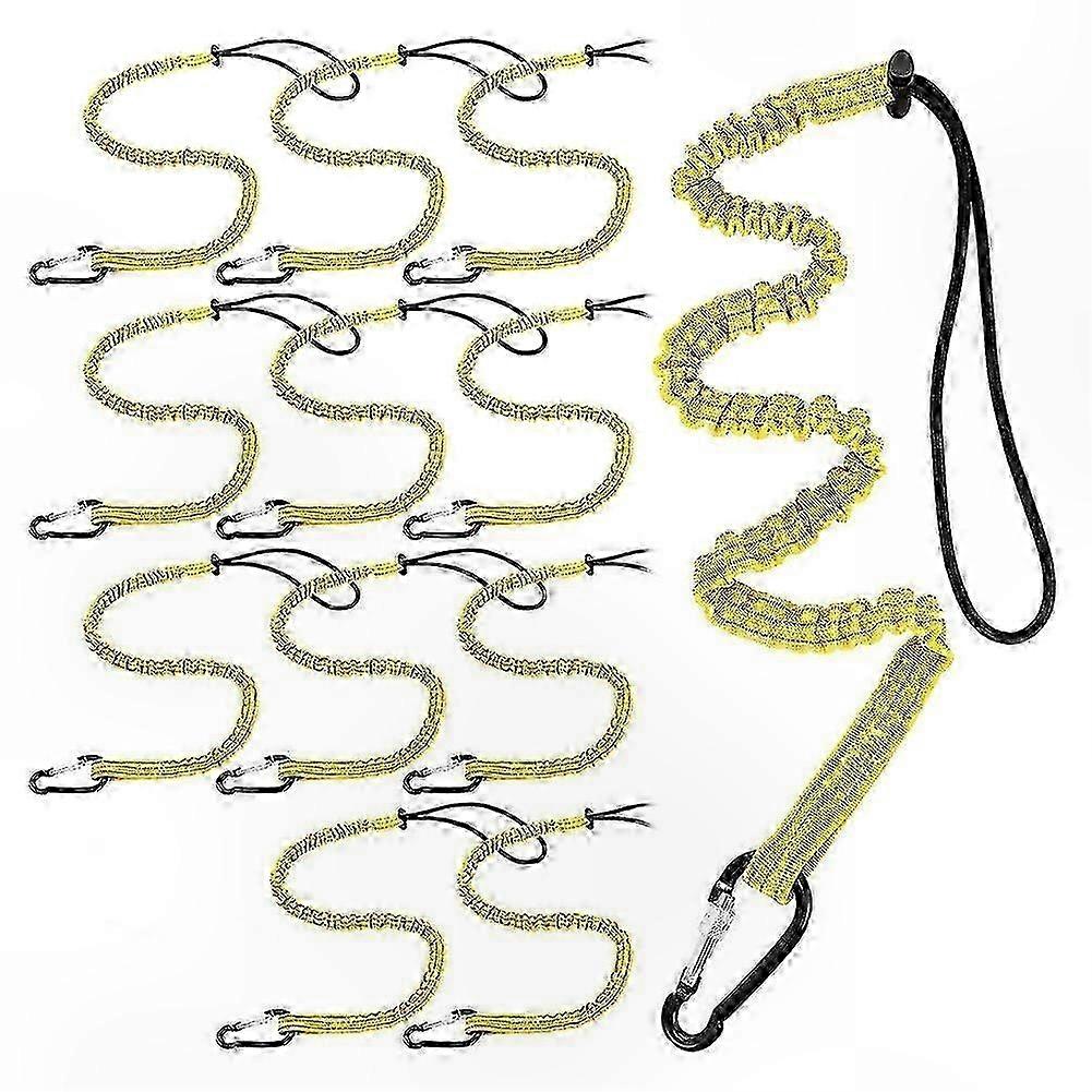 12-teiliges Gelbes Sicherheitsseil Mit Metallkarabiner Und Schlaufe Zur Sicheren Befestigung