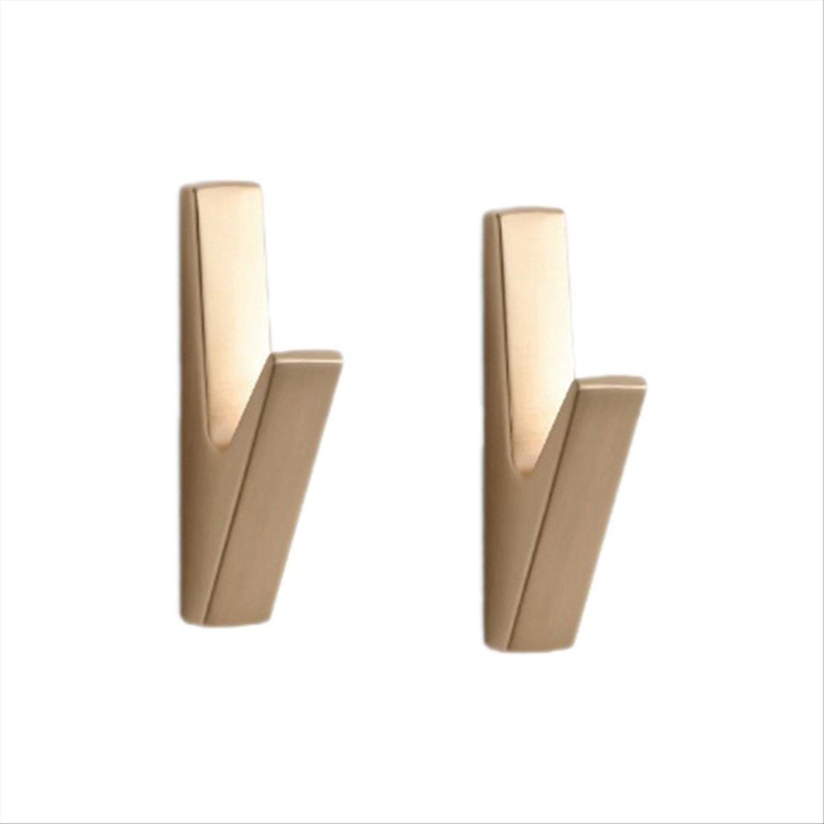 Goldene Wandhaken Fürs Badezimmer, Matte Hängeaccessoires, Handtuchhalter Und Garderobenständer, Gebürstete Oberfläche, Befestigungsmaterial Inklusive.