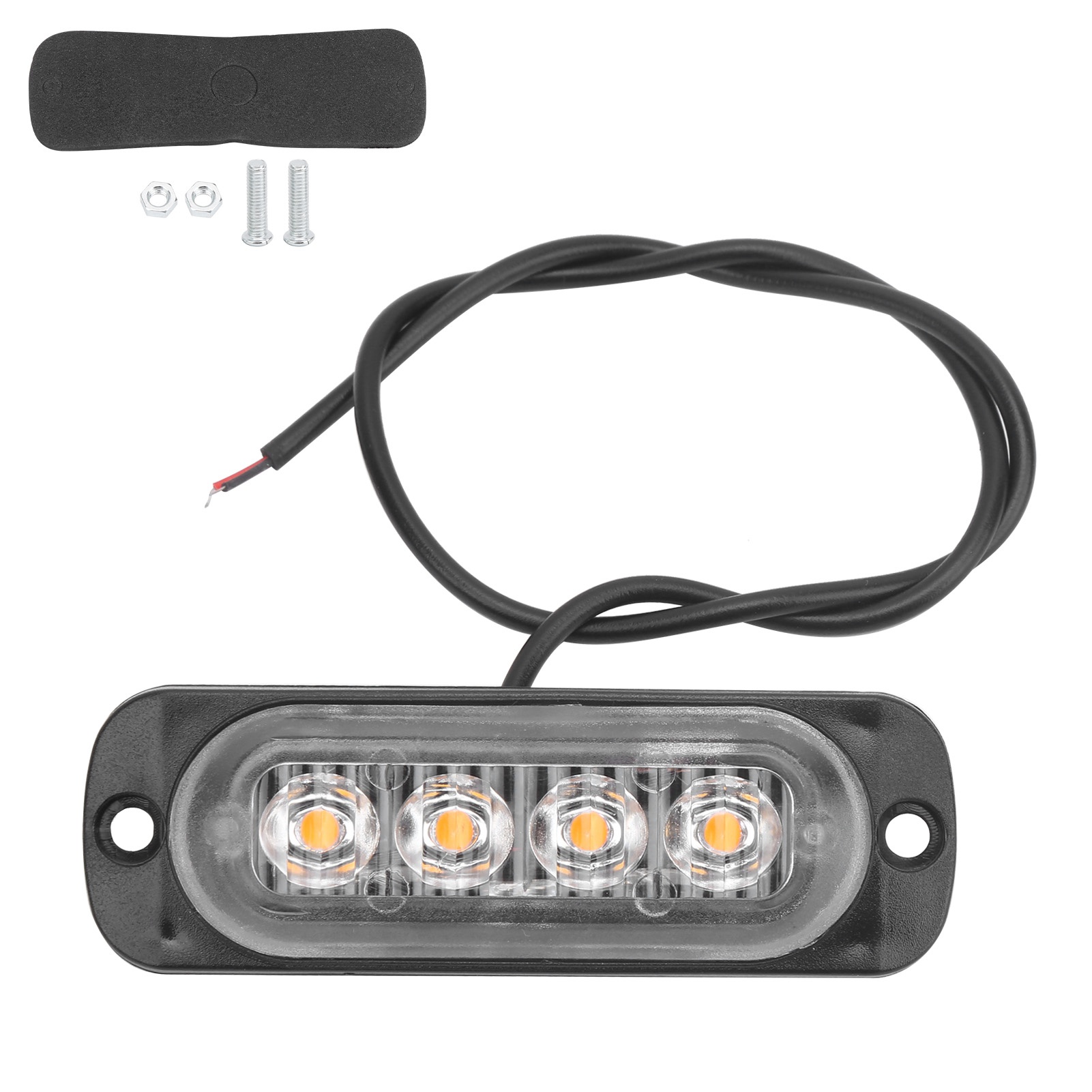 12v 4led Hellgelbe Seitenmarkierungsleuchte Ipx4 Wasserdicht Für Lkw, Motorrad, Auto
