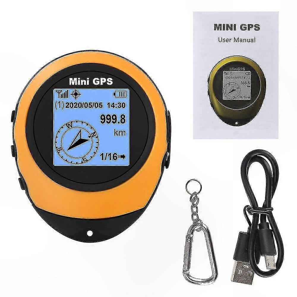 Tragbarer Gps-wandernavigator Mit Integriertem Kompass Und Satellitenortung, Gelbe Farbe, Ideal Für Reisen Und Outdoor-erkundungen