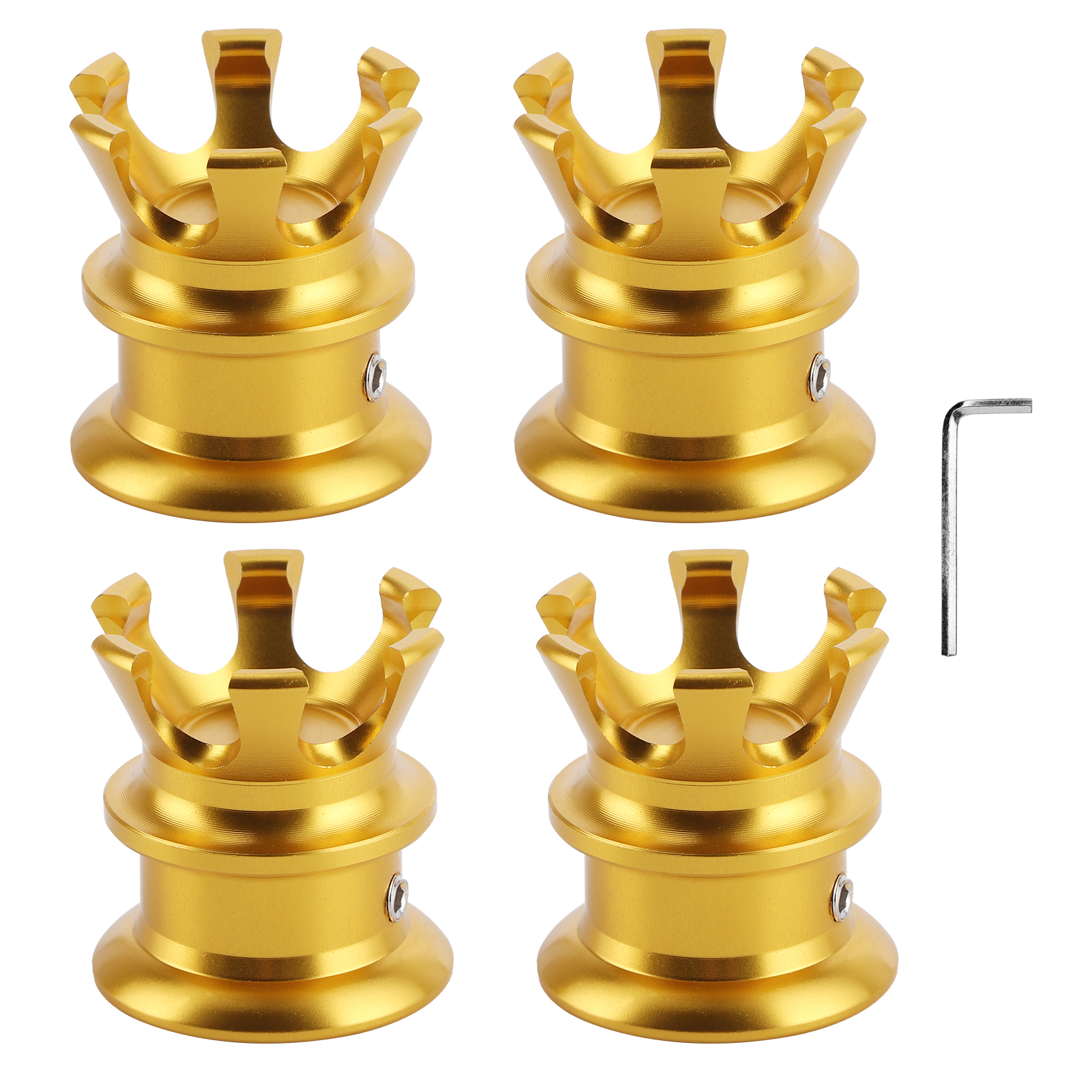 4 Dekorative Goldene Kronen-motorschraubenkappen, Kompatibel Mit Xl883/big Twin 1340 Evo/twin Cam