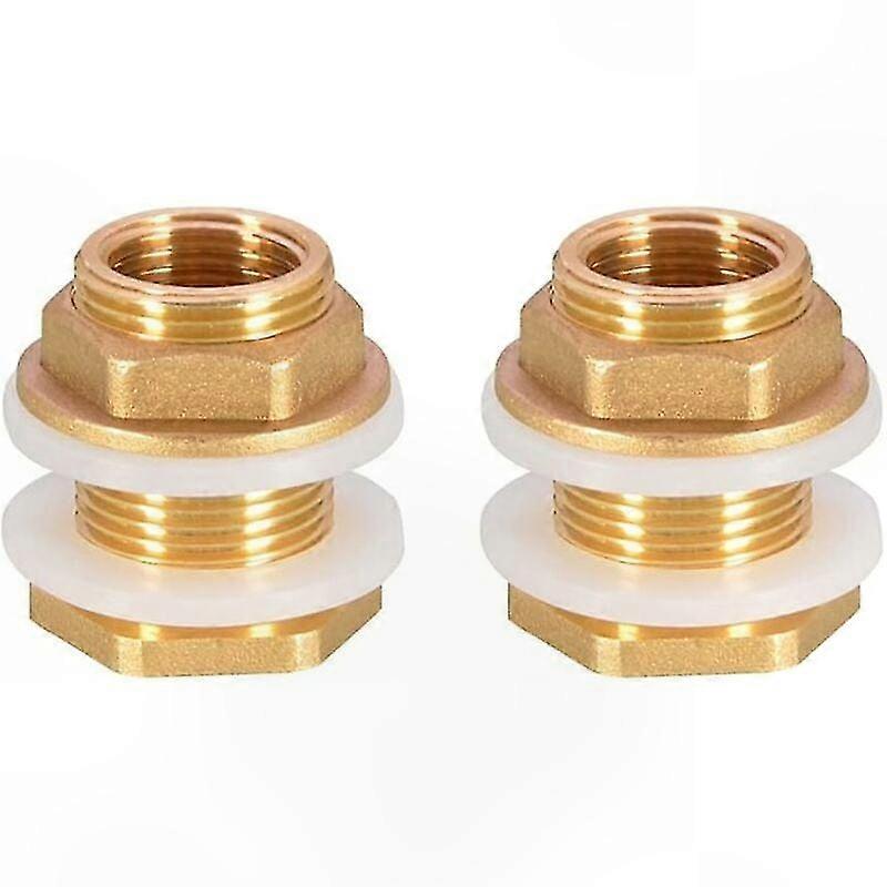 Set Aus 2 Dn20 3/4 Zoll Messingfittings Für Wassertanks, Wasserhähne, Regeneimer Und Flexible Schläuche.