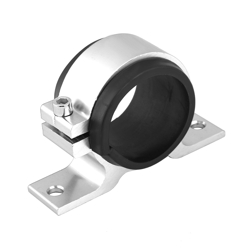 50-mm-halterung Aus Aluminiumlegierung Für Kfz-kraftstoffpumpe, Einzelfilter-befestigungsklemme, Silberne Halterung