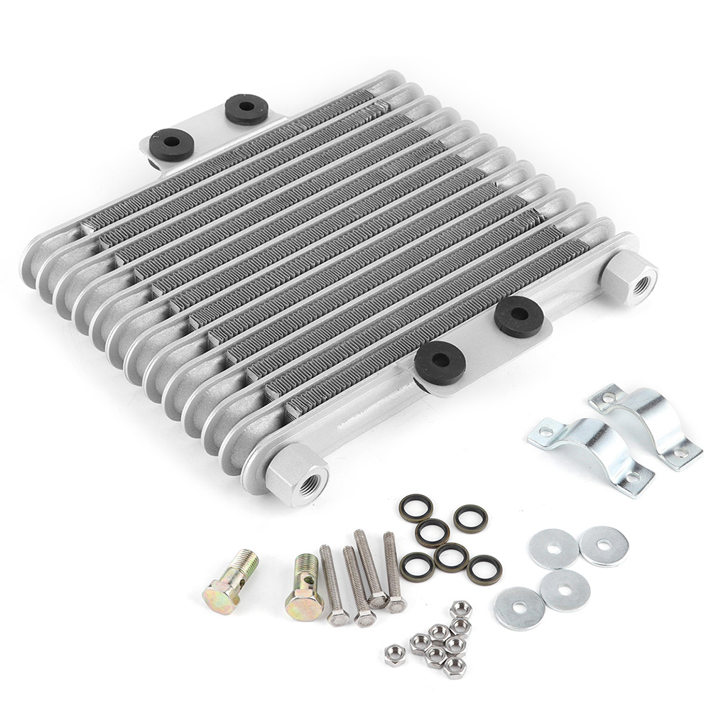 Universal-motorradmotorölkühler Mit 13 Reihen, 125-250 Cm³, Silberfarben, Kühlkörper