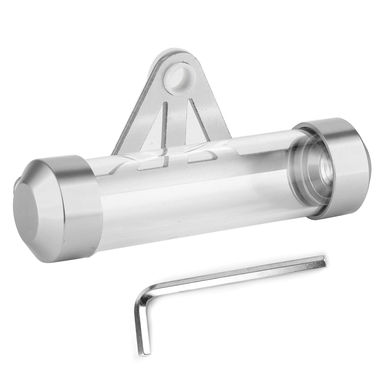 Universeller Zylindrischer Halter Für Kfz-steuerplakette, Halter Für Motorradzulassungspapiere, Silbernes Rohr