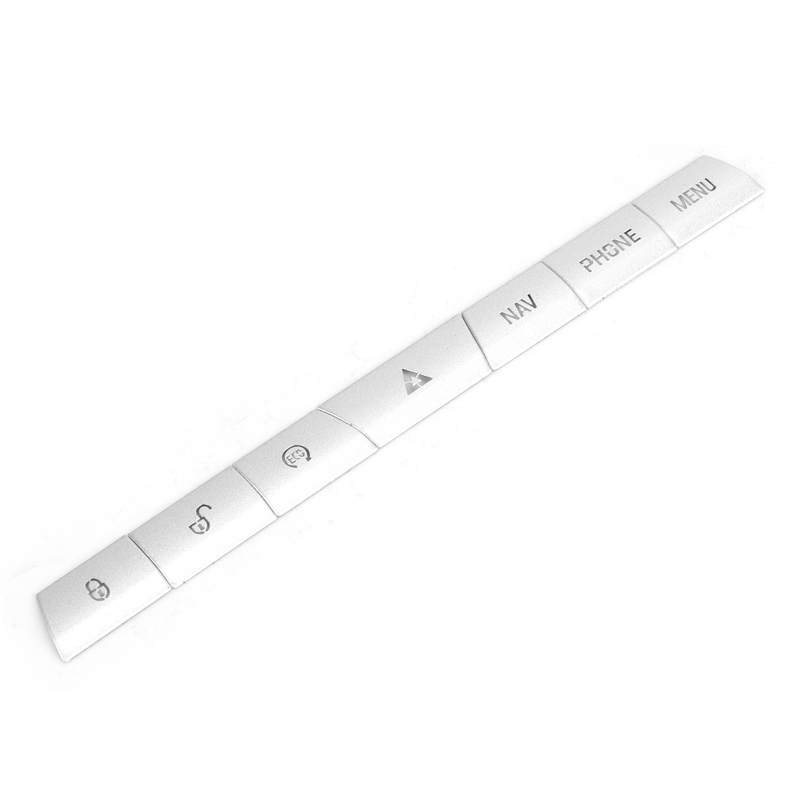 7-teiliges Set Silberner Aluminium-multimedia-panel-tastenabdeckungen Für Jaguar Xf 2012-2015