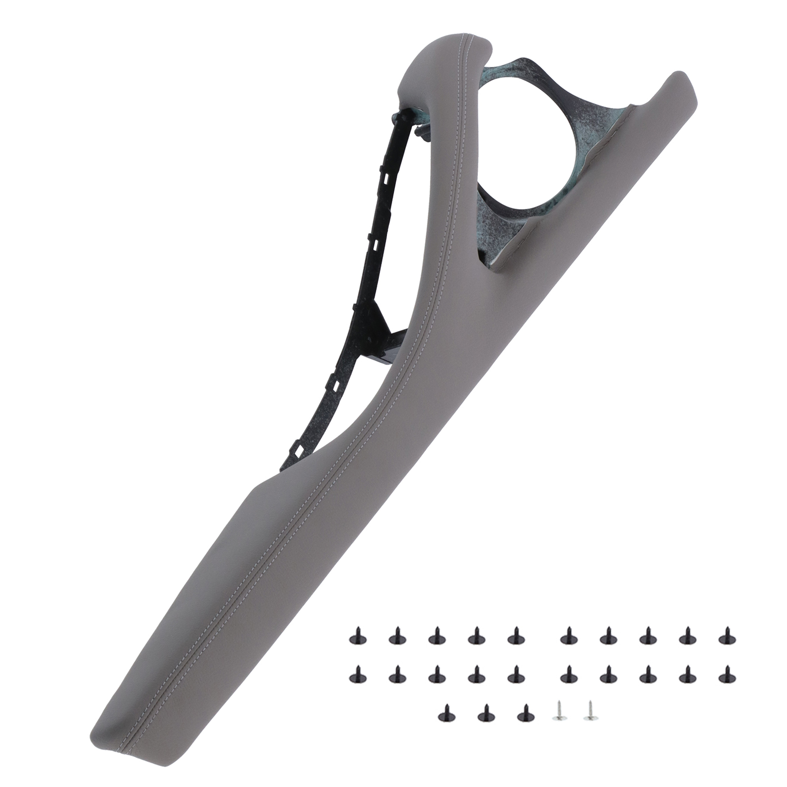 Türgriffrahmen Aus Abs Und Kunstleder Für Den Druckknopfschalter, Passend Für 5er Bmw F10/f11/f18 (2010–2017, Linkslenker), Grau