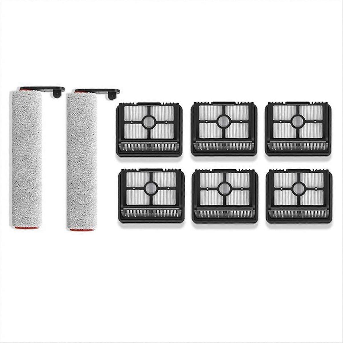 Set Aus 3 Weichen Bürstenwalzen H30 + Hepa-filter Für Staubsauger, Kompatible Ersatzteile, Effizientes Ersatzzubehör, Hohe Reinigungsleistung, Graue Farbe, Langlebige Qualität.