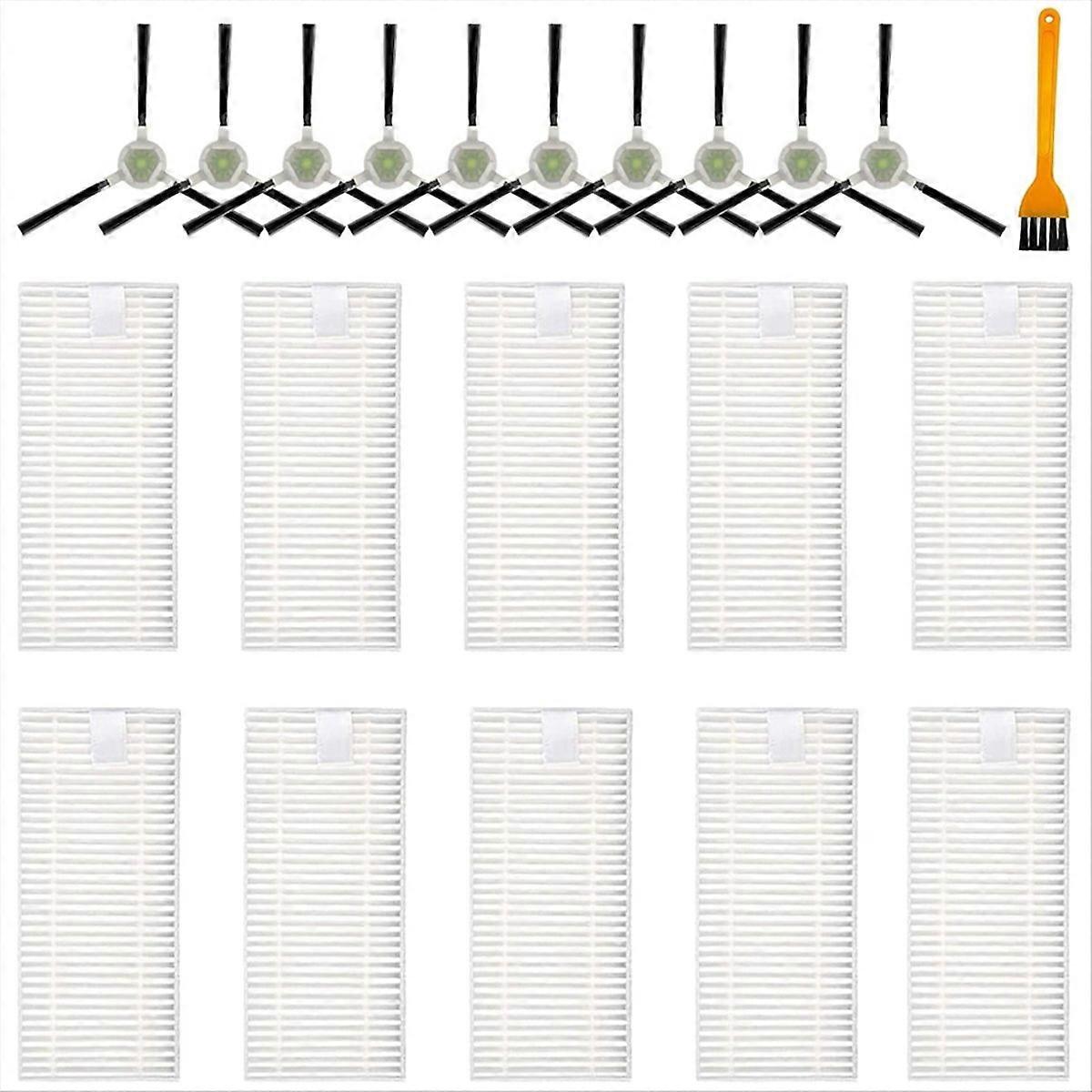 Seitenbürste Und Hepa-filter Kompatibel Mit Den Saugrobotern M210p Und M210, Ersatzteilset, Effiziente Reinigung, Doppelpackung, Weiß Und Grau, Für Zuhause Und Büro
