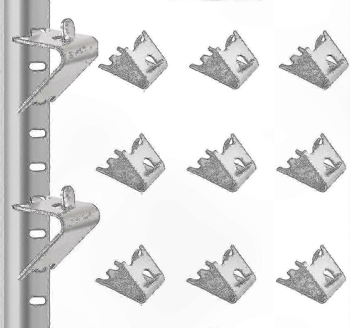 Edelstahl-kühlschrankregalhalterung, 12er-pack, 1,5 Mm Dick, Silberfarben, Befestigungshaken Für Kühlschrankregale, Robustes Aufbewahrungszubehör.