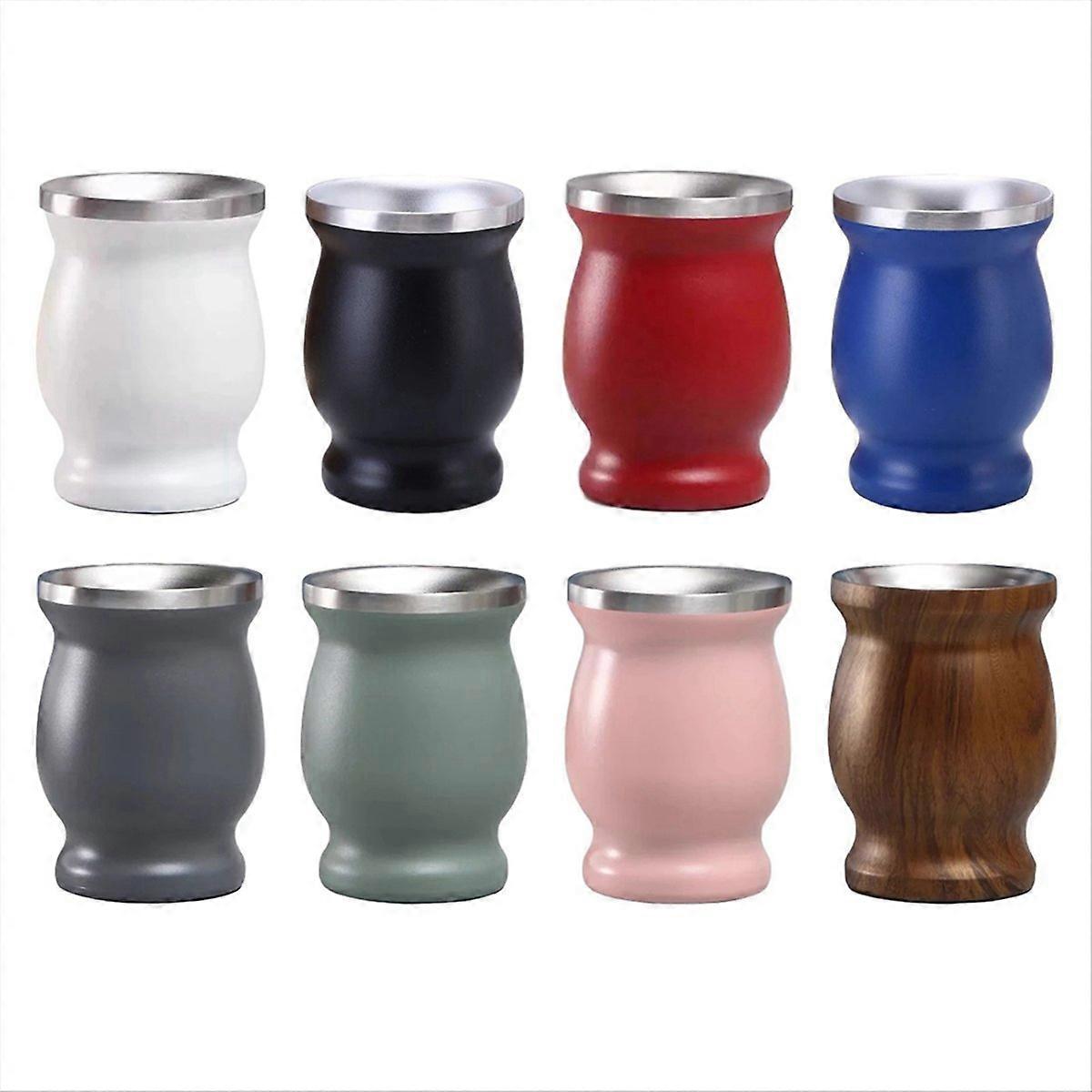 Graue Teetasse Mit Strohhalm, Set Wiederverwendbarer Becher Für Heiße Und Kalte Getränke, Doppelwandiges Isolierglas, 2er-set, Ideal Für Büro Und Zuhause.