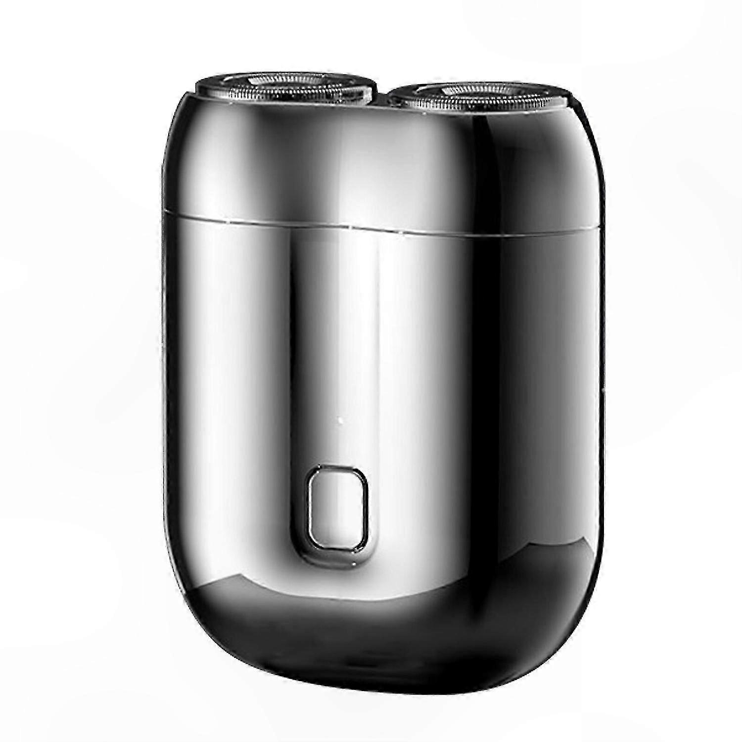 Wiederaufladbarer Mini-usb-doppelkopf-elektrorasierer Für Herren, Wasserdicht Und Abwaschbar, Tragbarer Reisetrimmer