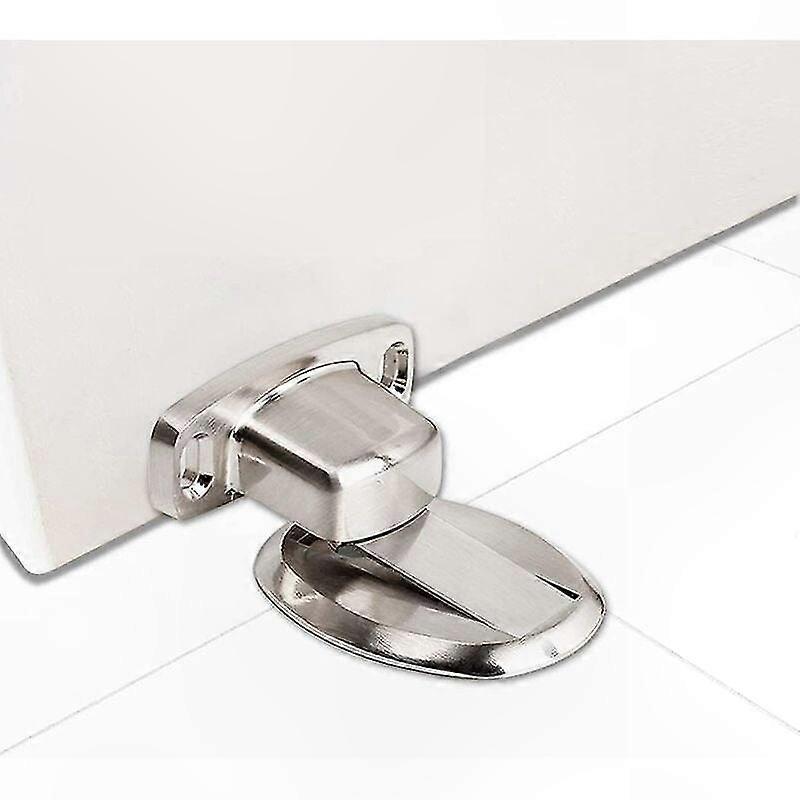 Robuster, Bodenmontierter Türstopper, Dezentes Design, Silberfarbene Ausführung