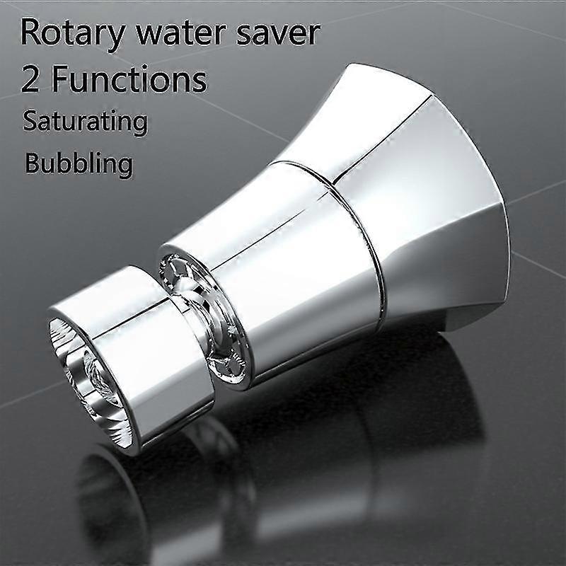 Drehbarer Duschanschluss Mit Silberfarbenen Armaturenaufsätzen, 2er-set Wassersparende Strahlregler, Schwenkbarer Mischbatteriefilter, Spülbeckenarmaturen, Chromoberfläche