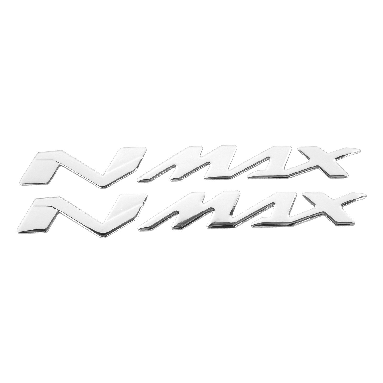 Paar 3d-emblem-aufkleber Für Yamaha Nmax155 125 Motorrad – Silberne, Geprägte Aufkleber