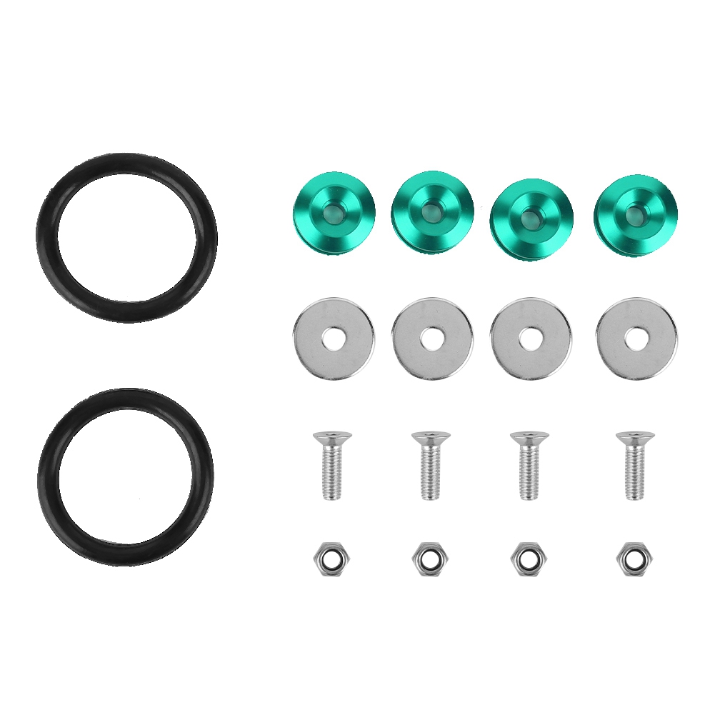 Stoßstangen- Und Motorraumdekorationsset Aus Aluminiumlegierung (grün) Mit Schrauben Und Stoßstangenscheiben