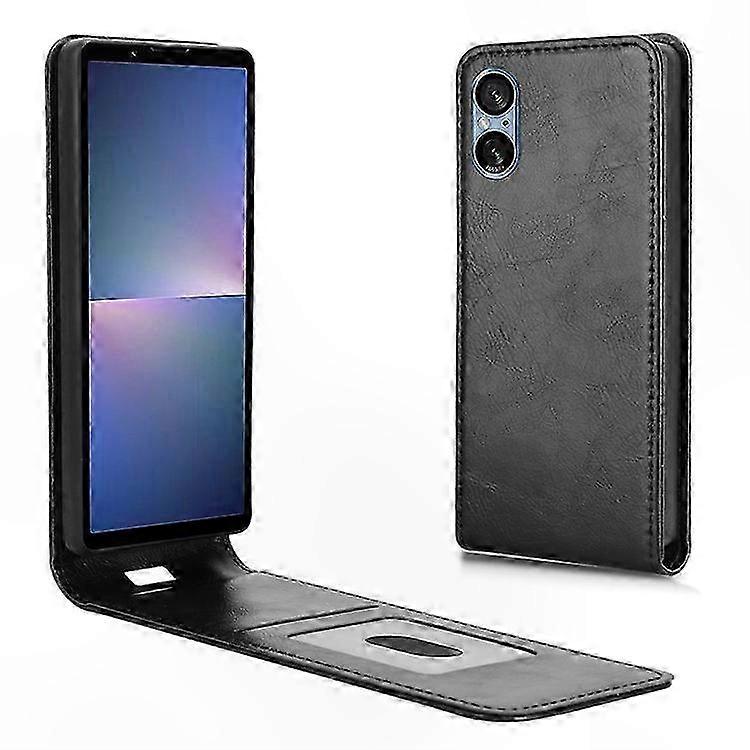 Vertikale Magnetische Klapphülle Aus Leder Mit Kartenhalter Für Xperia 5 V, Handyhülle