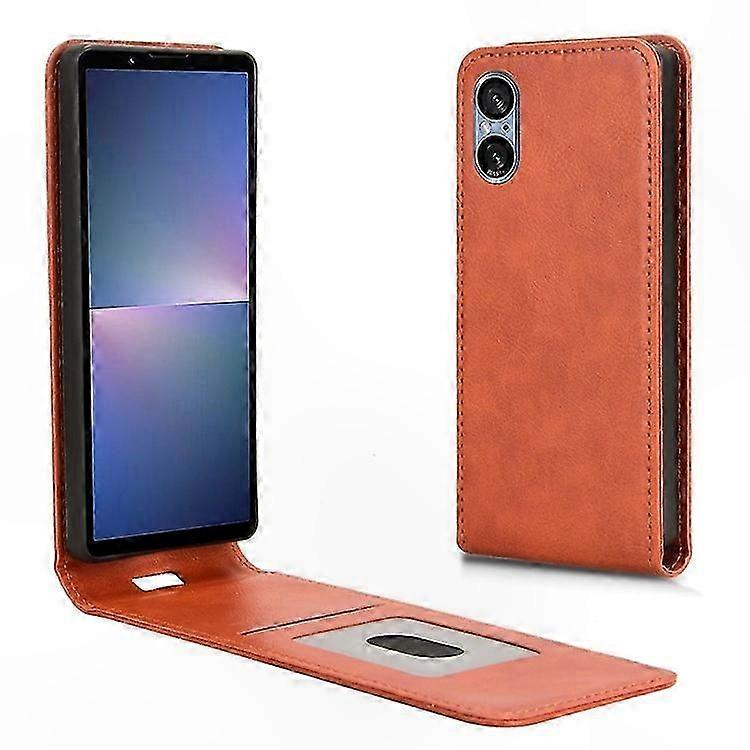 Vertikale Magnetische Lederhülle Mit Kartenhalter Für Xperia 5 V, Magnetische Klapphülle, Schlanker Und Leichter Schutz