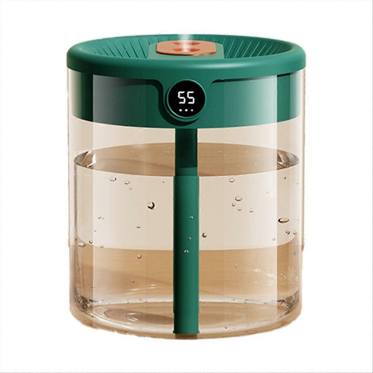 H2o Luftbefeuchter Mit Zwei Düsen Und Lcd-feuchtigkeitsanzeige, Grün