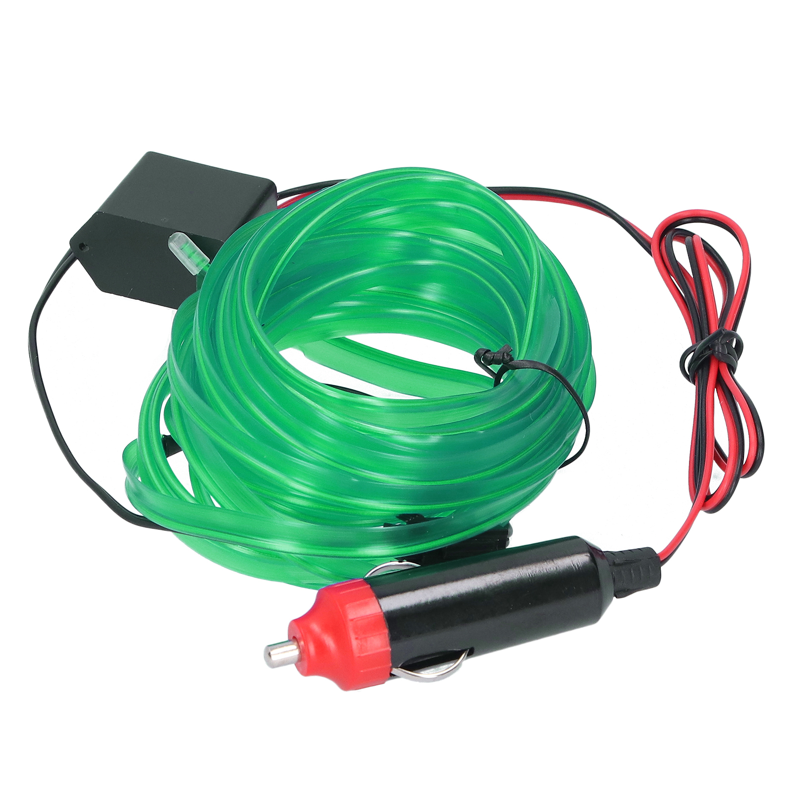 5 M Led-streifen Für Autos, Zigarettenanzünderstecker, Innenraumbeleuchtung, 12 V Gleichstrom, Grün