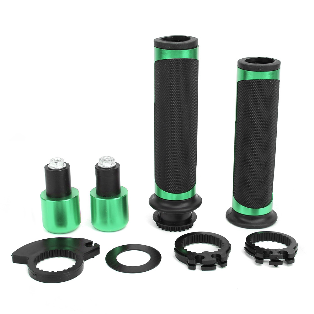 Cnc-gefräste 22-mm-antirutschgriffe Für Motorradlenker, 2-teiliges Grünes Set Zur Modifizierung.