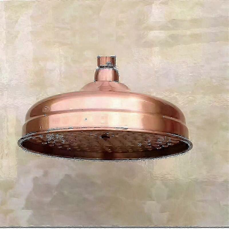 Vergoldete Kupfer-regendusche, 20 Cm Durchmesser, Fester Hochdruck-duschkopf Mit Verstellbarem Winkel, Goldfinish, Modell Ya