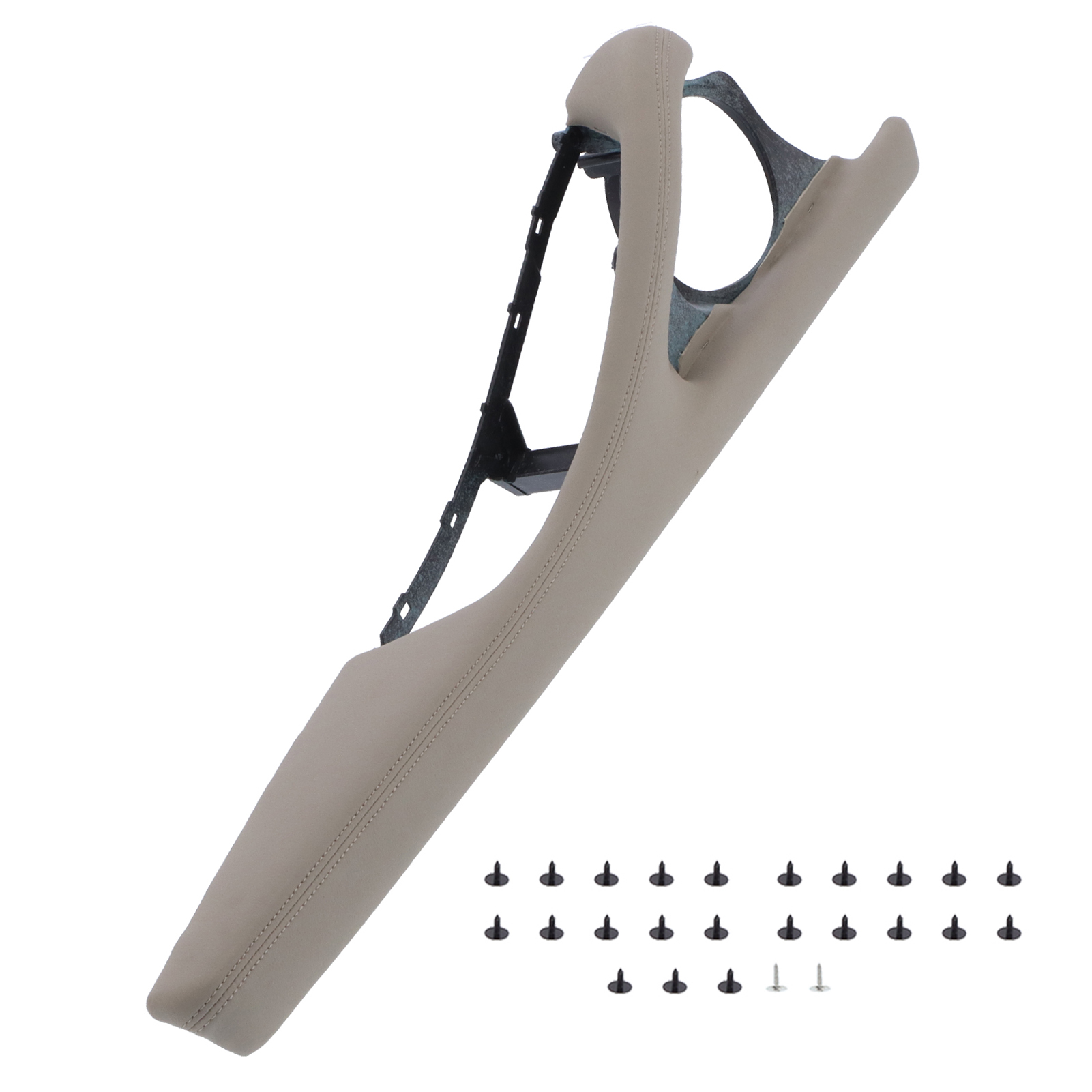 Türgriff Innen Aus Abs Und Kunstleder, Rahmenverkleidung Mit Bedienknopf, Passend Für Bmw 5er F10/f11/f18 2010-2017, Linkslenker, Cremeweiß.