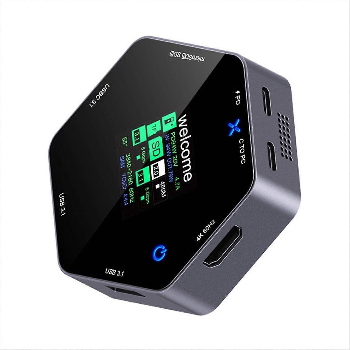 Acht-in-eins-dockingstation Mit Smart-display Vom Typ C