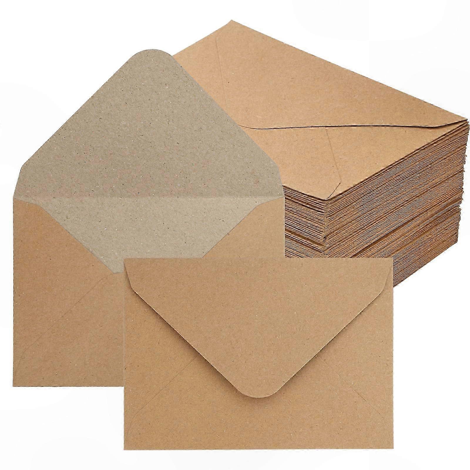 B6 Kraftpapier-umschläge, 50 Stück, 130 G/m², Braune Versandtaschen Für Büro Und Zuhause
