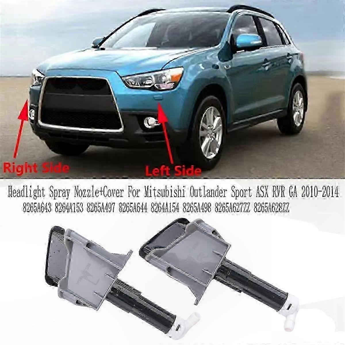4-teiliges Set Scheinwerferwaschdüsenabdeckungen Passend Für Mitsubishi Outlander Asx Rvr Ga 2010-2014