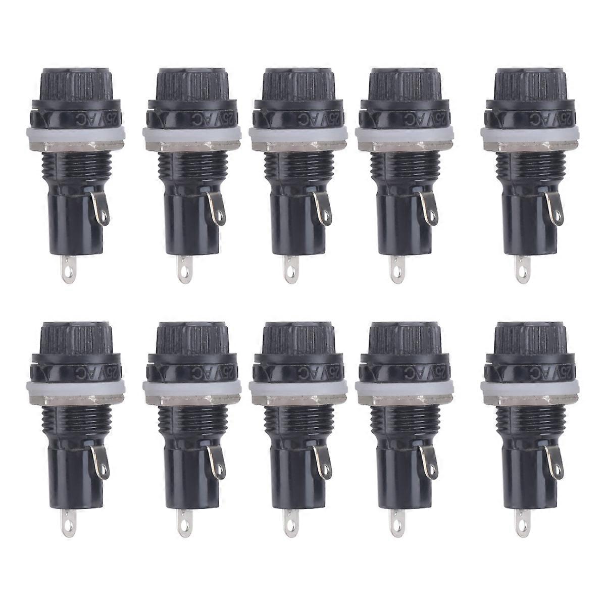 10 Stück 10a Ac 250v 5mm X 20mm Einbau-sicherungshalter Aus Kunststoff