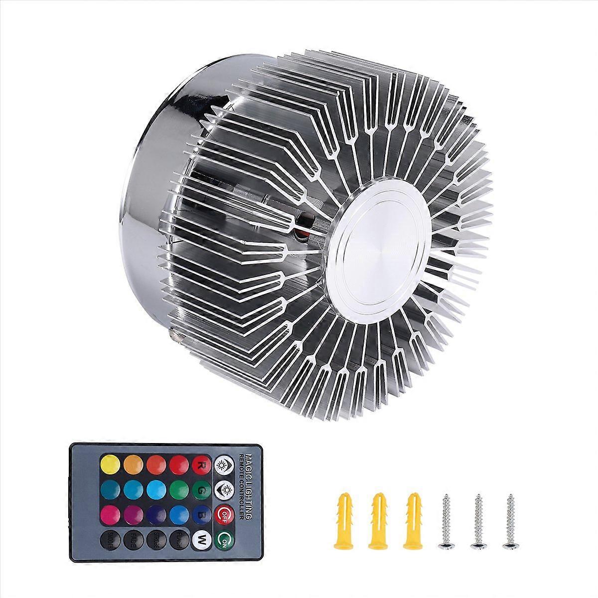 Bunte Rgb-sonnenblumen-wandleuchte Mit Led-beleuchtung Für Die Innendekoration