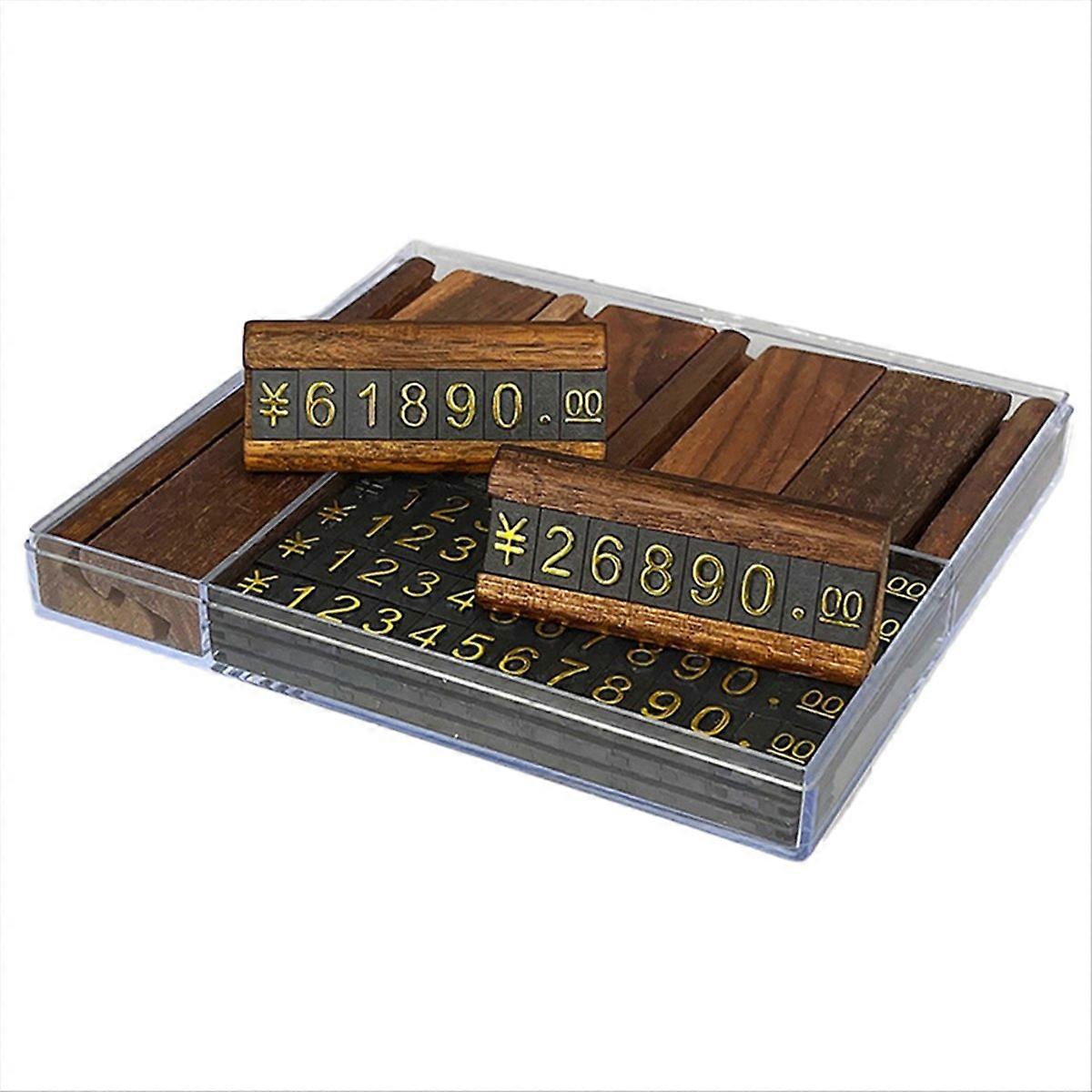 10 Sets/box Mini Kombinierte Zahlenwürfel Preisschilder Schmuck Verstellbar, B