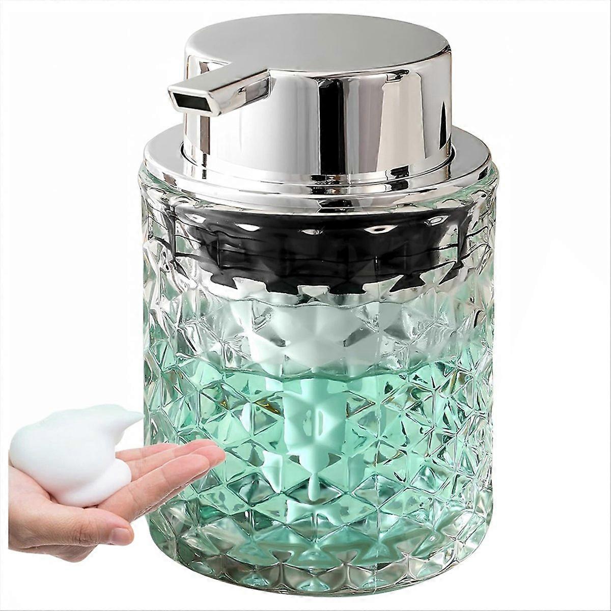 Nachfüllbarer Schaumseifenspender Aus Glas Für Die Küche, Elegante Handpumpe, Luxuriöse Mehrwegflasche