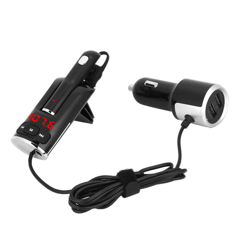 Bluetooth-fm-transmitter Fürs Auto, Mp3-radio-adapter, Freisprecheinrichtung, Dual-usb-ladegerät