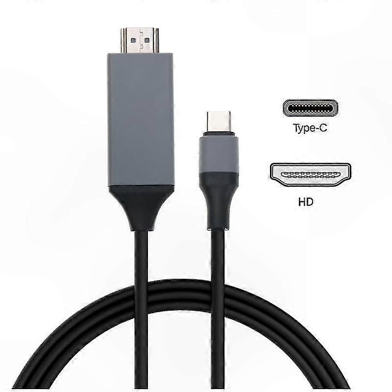 Usb-c-zu-hdmi-4k-30hz-adapter, 2-meter-kabel Für Laptops Und Smartphones