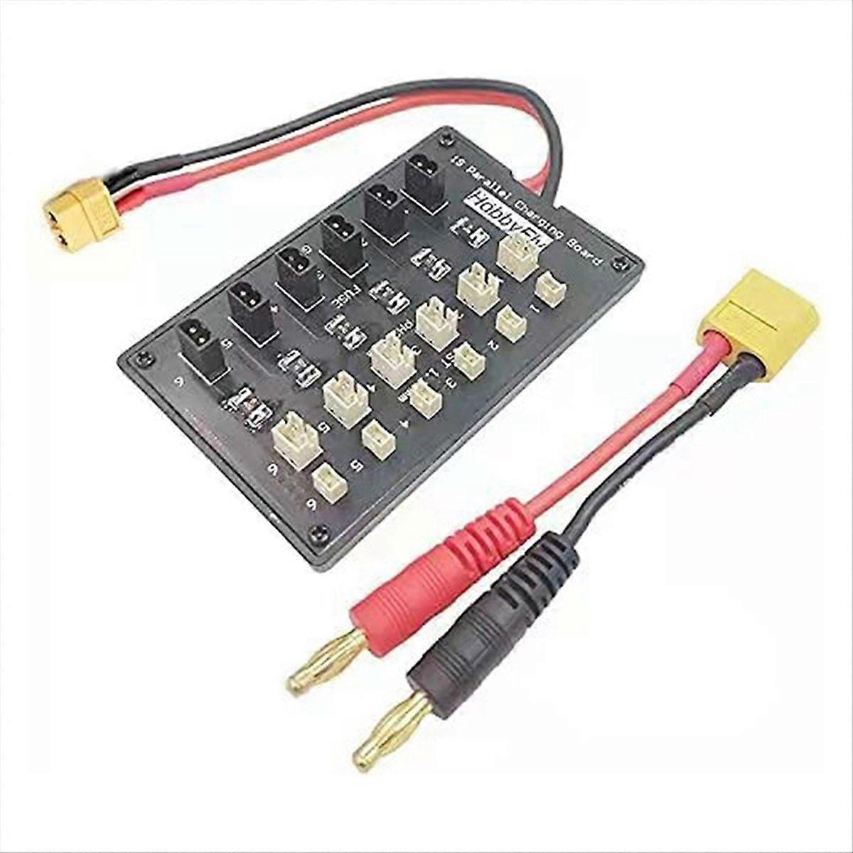2er-pack Parallel-ladeplatinen Für 1s-6-serien-akkus, Mehrfachladezubehör Für Drohnen Und Rc-modelle, Stromverteiler