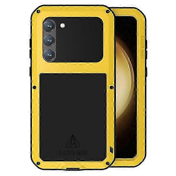 Love Mei Hülle Für Galaxy S23+: Verstärktes Silikon Und Metallschutz, Inklusive Gehärtetem Glas, Robuste Und Elegante Hülle.