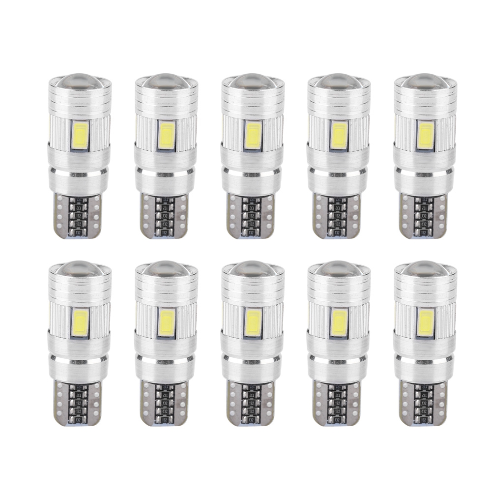 Packung Mit 10 Canbus T10 W5w 5630 6smd Fehlerfreien Led-lampen Für Kennzeichenbeleuchtung Und Seitenmarkierungsleuchten