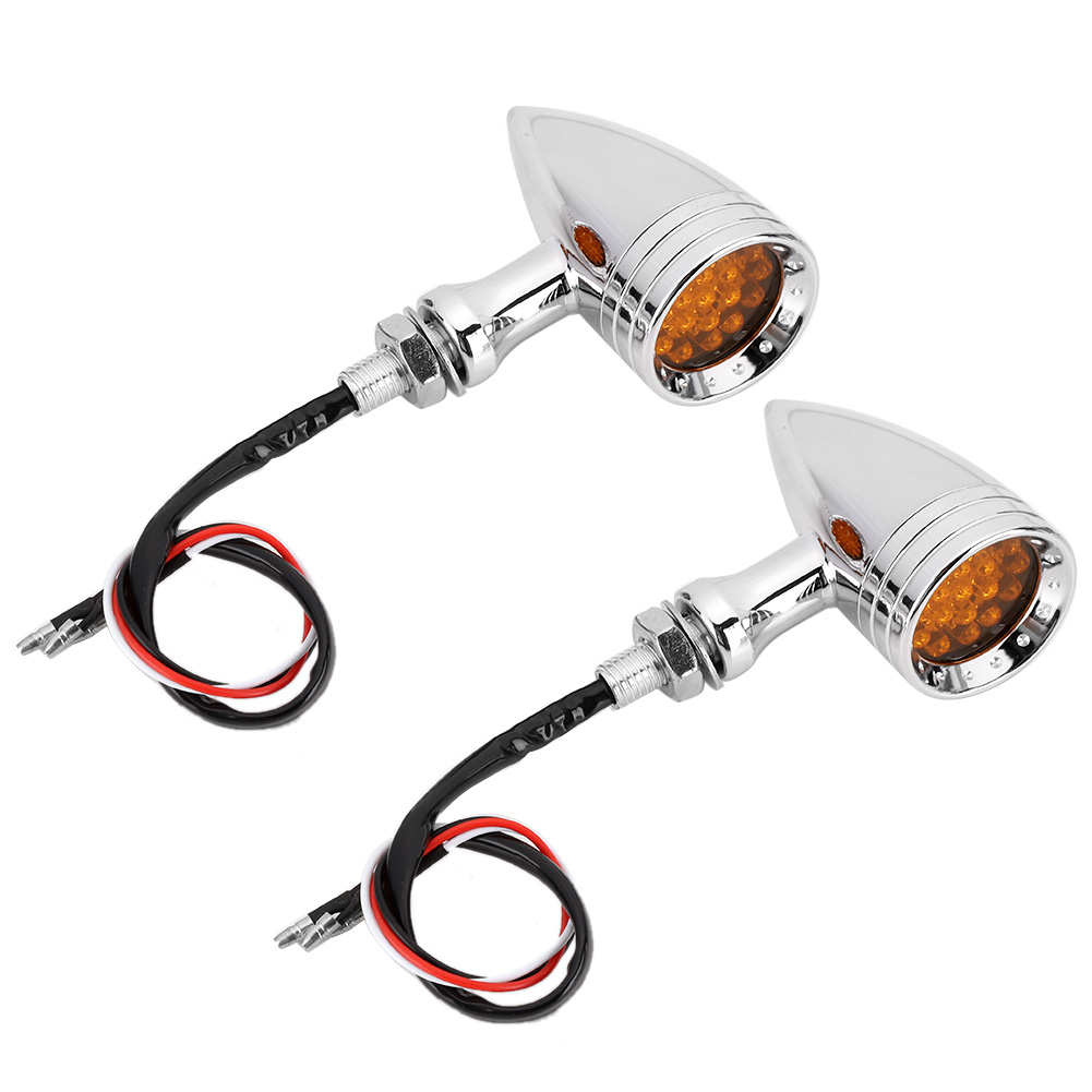 Retro-blinker Im Bullet-design Mit Led-leuchtmitteln Für Honda-motorräder, Blinkerbirnen Für Vorne Und Hinten, Universelle Blinkerscheinwerfer.