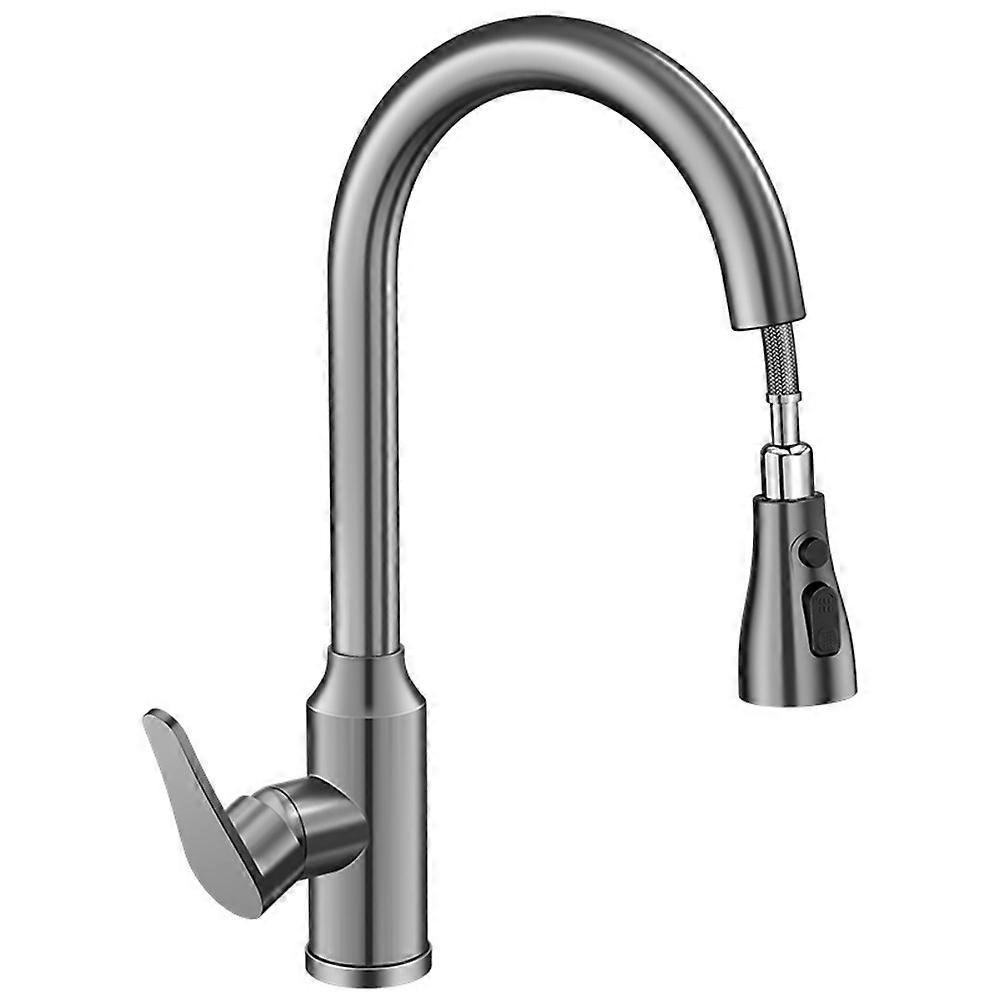 Küchenarmatur Aus Edelstahl 304 Mit Ausziehbrause, Spültischarmatur Mit Gebürsteter Oberfläche, Für Moderne Spülbecken