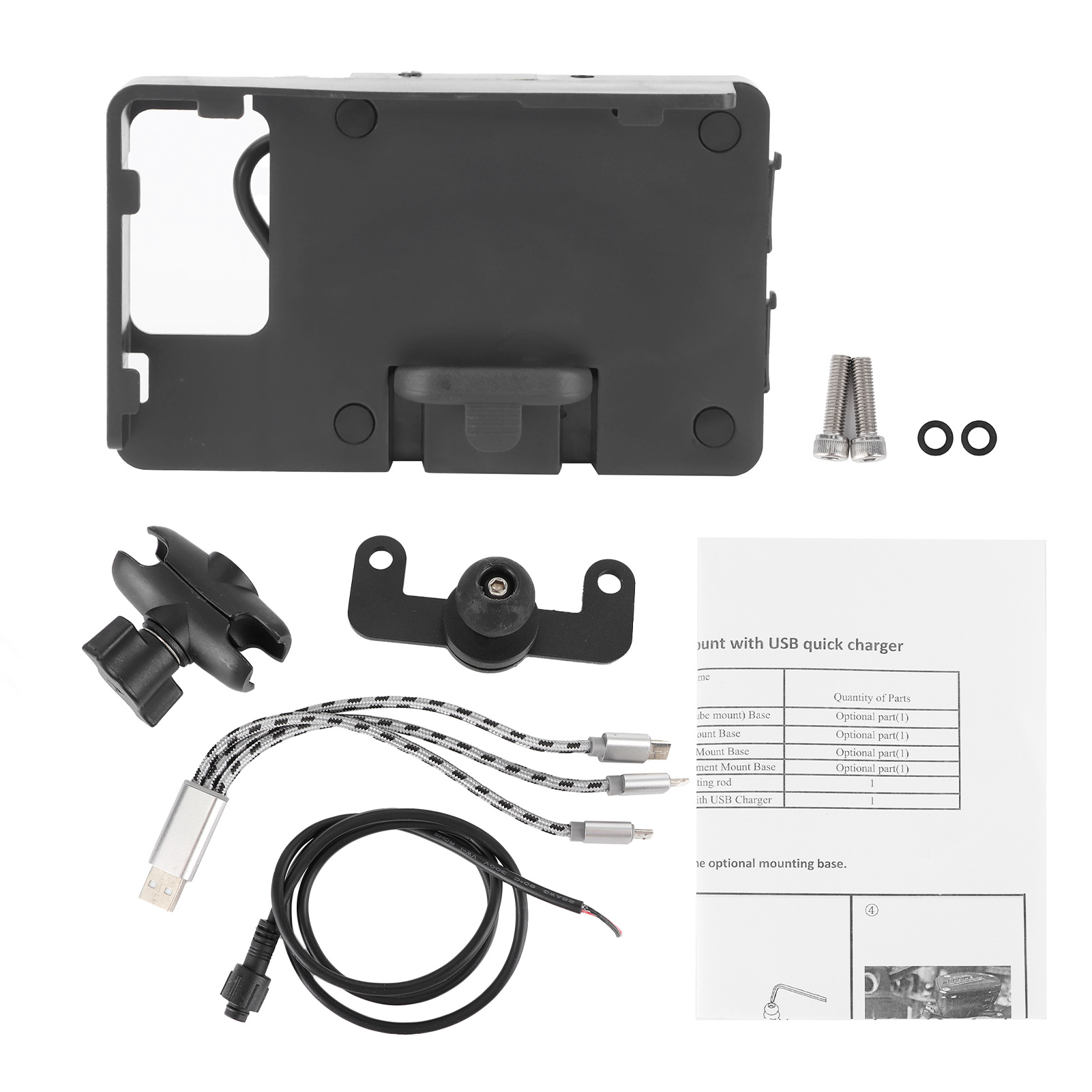 Motorrad-handyhalterung Mit Usb-ladegerät Und Gps-halterung, Kompatibel Mit Honda Cb300f, Cb500f Und Cb500x