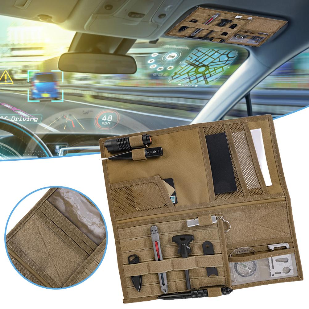 Aufbewahrungstasche Für Die Sonnenblende Im Auto, Verstellbarer Und Robuster Organizer Für Die Sonnenblende, Sonnenbrillenetui Für Autozubehör.