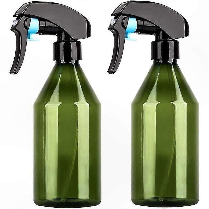 2er-packung Mit 300-ml-sprühflaschen In Durchsichtigem Grün, Leere Gartenspritze Aus Kunststoff Mit Pumpe, Gewicht 60 G