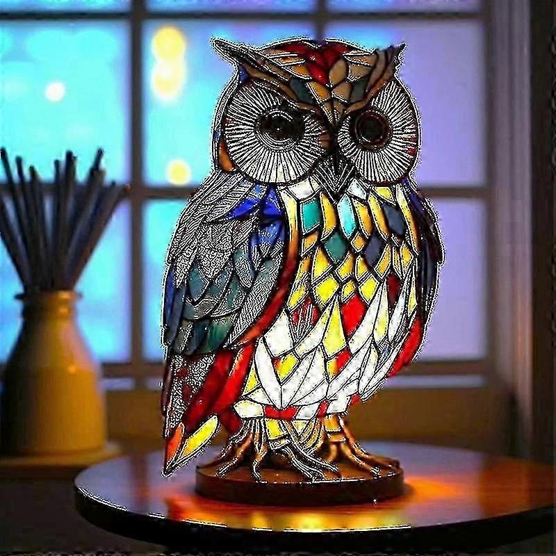 Mehrfarbige Elefanten-stehlampe Aus Kunstharz, Tischlampe Im Tiffany-stil Für Elegante Wohndekoration