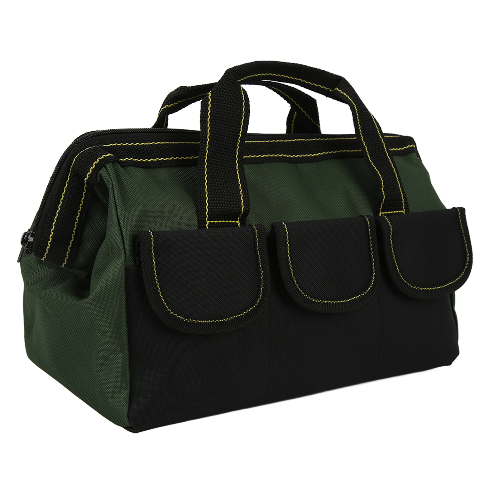 13-zoll-werkzeugtasche Aus Wasserdichtem Oxford-canvas, Multifunktional, Mit Großer Öffnung, Olivgrün, Für Die Heimwerkstatt