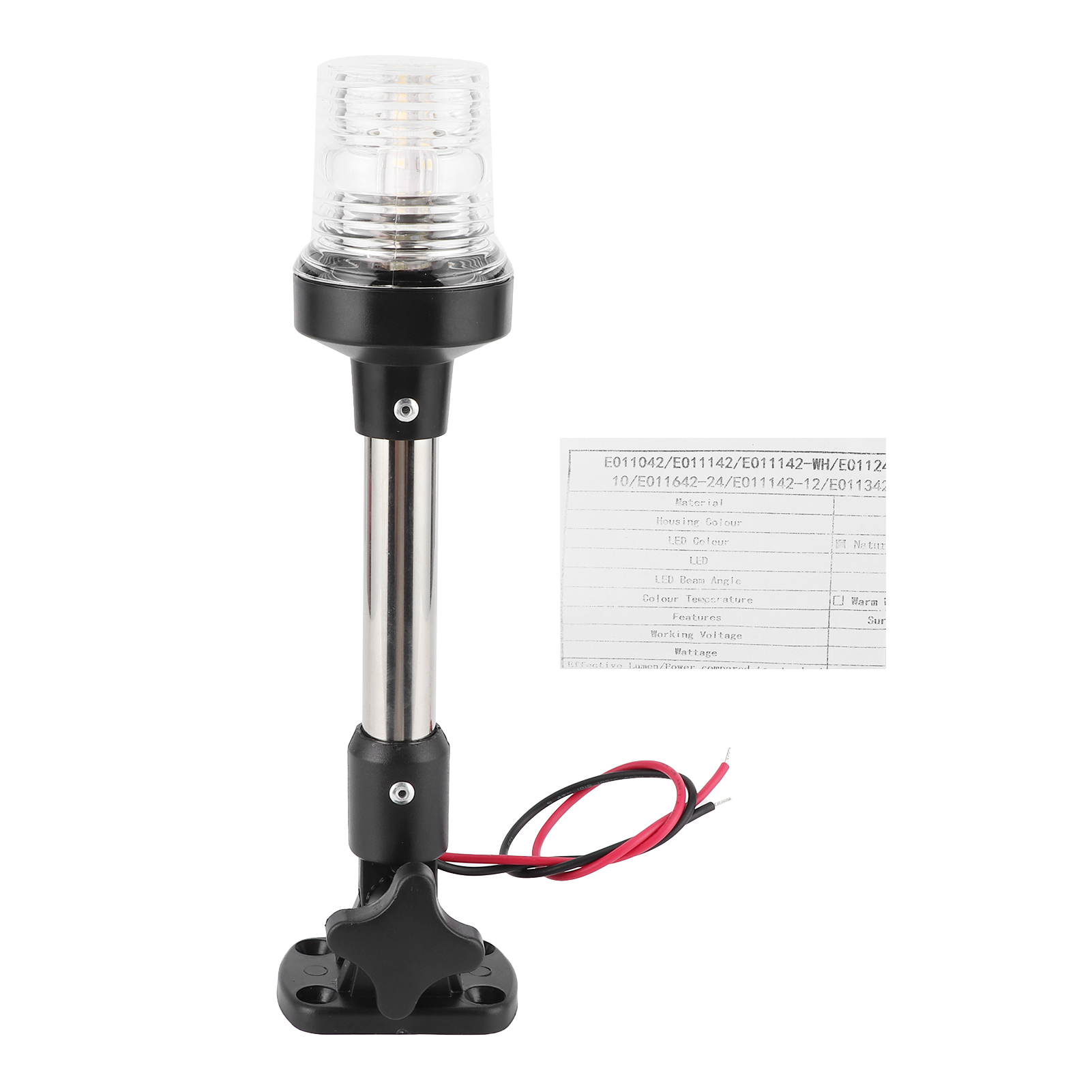 360° Faltbare Led-navigationsleuchte 4000-4500k Für Boote, Yachten, Wohnmobile, Rundum-schiffsbeleuchtung