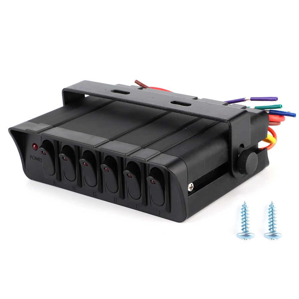 Universeller 12-24v 3-poliger Roter Wippschalter-steuerkasten Für Boote, Wohnmobile, Yachten Und Autos