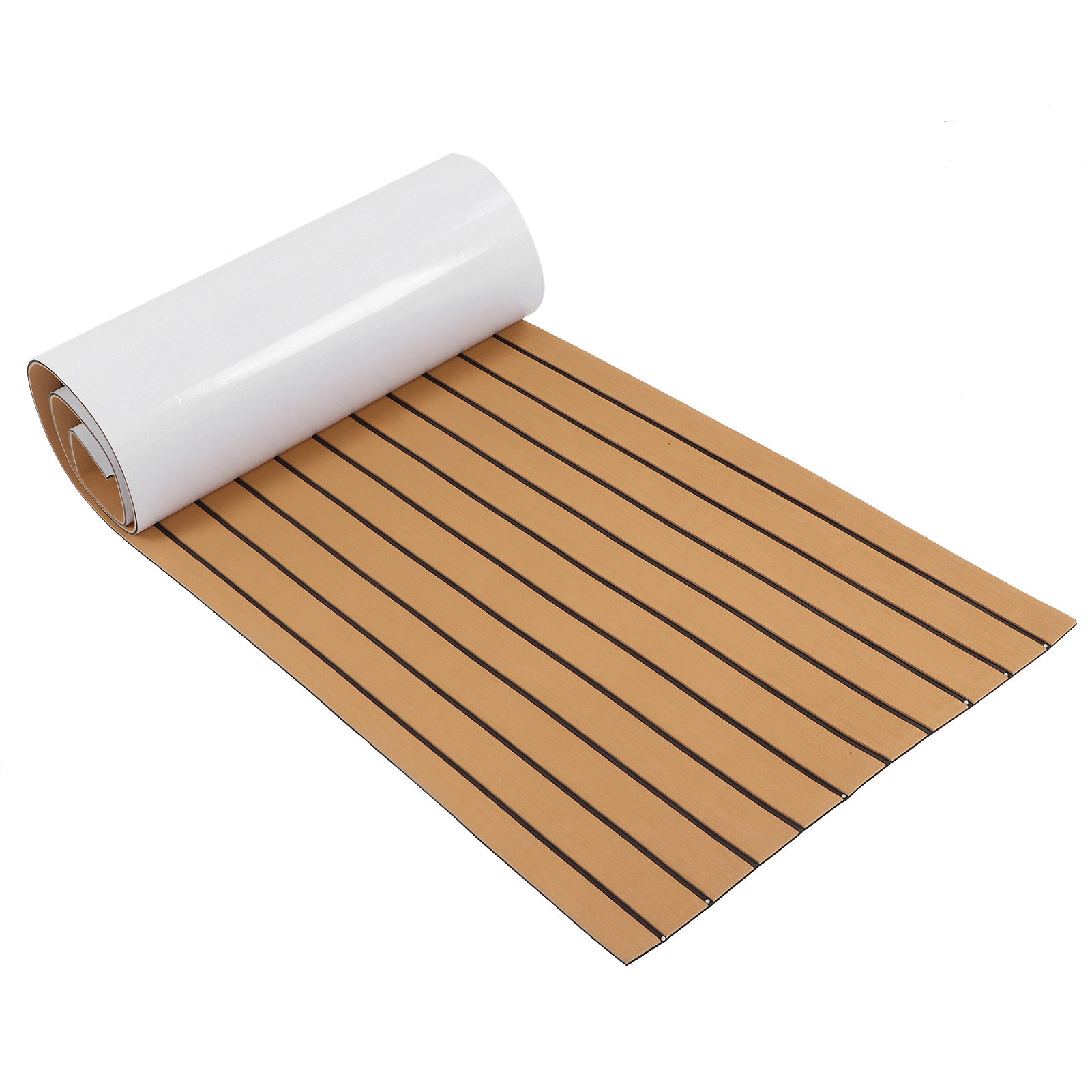 Rutschfester Eva-marinebodenbelag Für Yachtdecks, Selbstklebende Matte 240 X 60 Cm (gold/schwarz) Für Wohnmobile