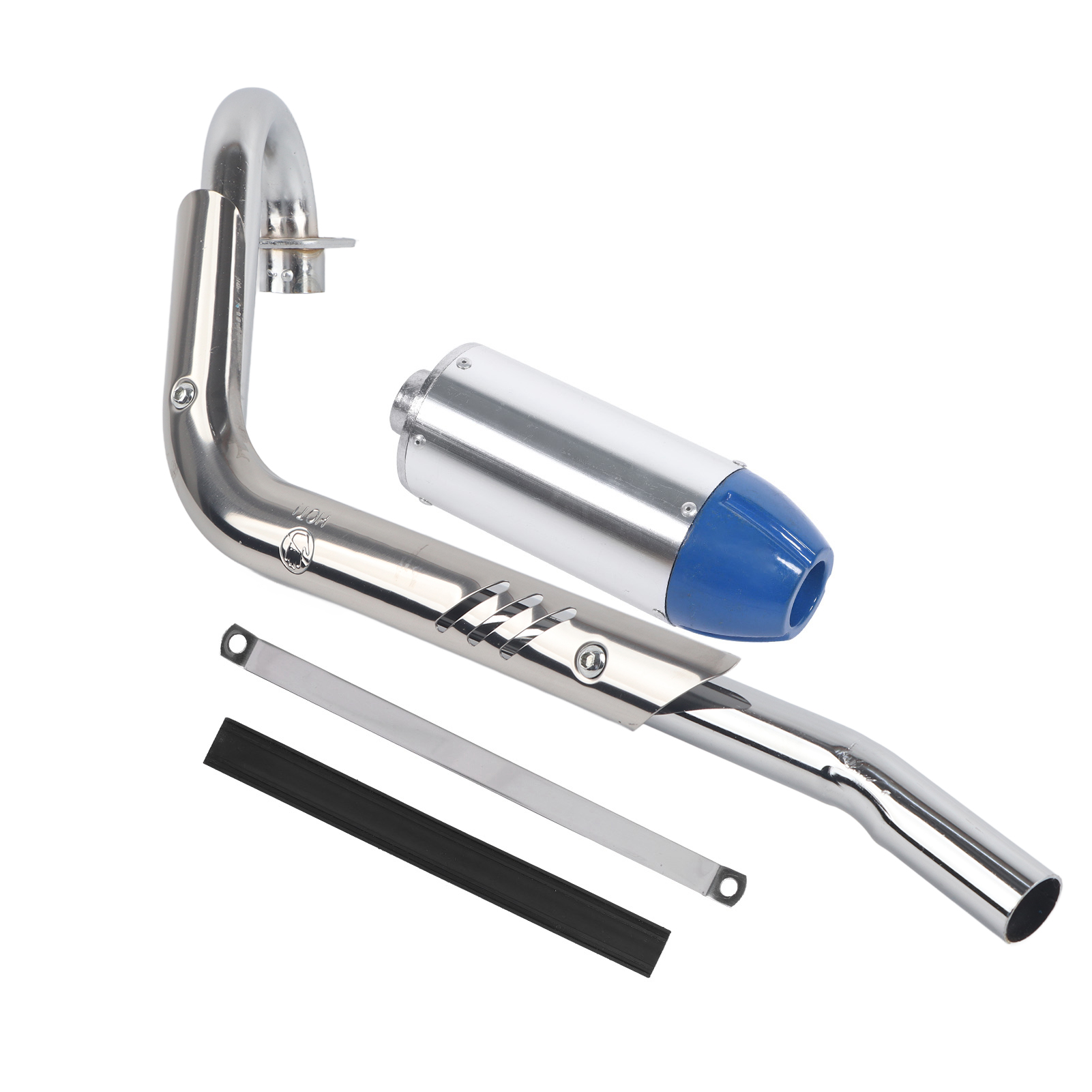 Universelle Motorradauspuffanlage Für 110ccm, 125ccm Und 140ccm Motoren, Inklusive Schalldämpfer Und Auslassrohr.